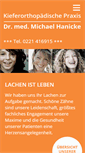 Mobile Screenshot of kieferorthopaedie-hanicke.de